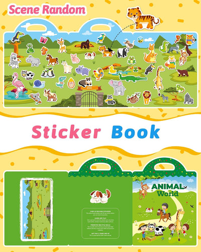 KiddoSpark Animal Sticker Book