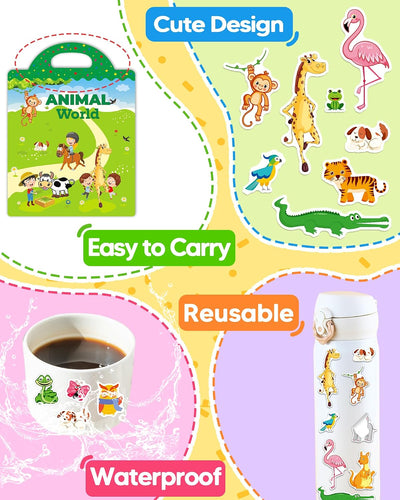 KiddoSpark Animal Sticker Book