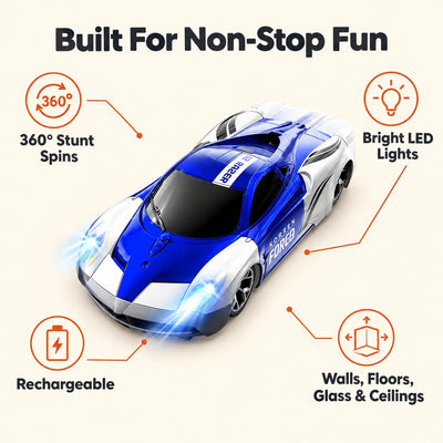 360 stunt spins, LED lights, rechargeable